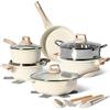 Just Perfecto JL-779: 15 Pieces Granite Cookware Set with Steamer - Biege