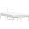 vidaXL Struttura letto con testiera in metallo bianco 120x200 cm