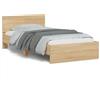 vidaXL Struttura letto senza materasso con testiera rovere Sonoma 100x200 cm