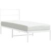 vidaXL Struttura letto con testiera in metallo bianco 80x200 cm