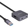 LINDY 5m USB 3.0 Hub, 4 Ports 2 USB Typ C und 2 USB Typ A