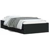 vidaXL Giroletto con cassetti nero 100x200 cm in materiale ligneo