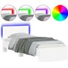 vidaXL Struttura letto con testiera e luci LED bianche 90x200 cm