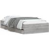 vidaXL Struttura letto con cassetti grigio Sonoma 100x200 cm materiale a base di legno