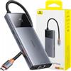 Baseus Hub 6W1 Baseus Metal Gleam 2 Series, Usb-C Do 2Xusb 3.0 +Usb-C + Hdmi + Usb-C Pd + Ethernet Rj45