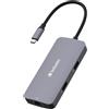 Verbatim Adapter Hub Usb-C - Hdmi/Usb-C /Eternet/2Xusb-A 3.0 Aluminiowy/Alluminio 32150