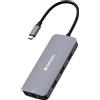 Verbatim Adapter Hub Usb-C - Hdmi/ 3Xusb-A/Sd/Microsd/2Xusb-C/Eternet Aluminiowy/Alluminio 32152