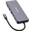 Verbatim Adapter Hub Usb-C - 2Xhdmi/Vga/ Eternet/5Xusb-A/Jack 3,5Mm/2Xusb-C/Sd/Microsd Aluminiowy/Alluminio 32154