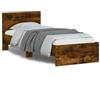 vidaXL Giroletto con testiera in rovere fumé 90x190 cm Materiale a base di legno