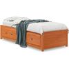vidaXL Letto da giorno senza materasso marrone cera 90x190 cm in legno di pino massiccio