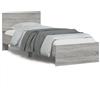 vidaXL Giroletto con testiera grigio Sonoma 90x190 cm Materiale a base di legno