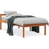 vidaXL Letto Senior cera marrone 75x190 cm in legno di pino massiccio