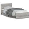 vidaXL Giroletto con testiera grigio Sonoma 90x200 cm Materiale a base di legno