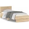 vidaXL Struttura letto senza materasso con testiera rovere Sonoma 90x200 cm