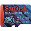 SanDisk GamePlay - Scheda di memoria flash - 512 GB - A2 / Classe video V30 / UHS-I U3 - microSDXC UHS-I