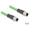 Delock - Cavo di rete - da M12 (4 pin) (M) a M12 (4 pin) (M) - 5,0 m - 6,5 mm - SF/UTP - codifica D - verde (80419)