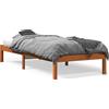 vidaXL Letto in legno massiccio senza materasso cera marrone 90x190 cm legno di pino
