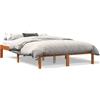 vidaXL Letto in legno massiccio senza materasso cera marrone 120x200 cm legno di pino