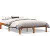 vidaXL Letto in legno massiccio senza materasso cera marrone 135x190 cm legno di pino
