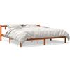 vidaXL Letto in legno massiccio senza materasso cera marrone 180x200 legno di pino