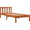 vidaXL Letto in legno massiccio senza materasso cera marrone 100x200 legno di pino