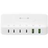 4Smarts Stazione di ricarica 7W1 100W con ricarica wireless Bianco/Bianco 540570