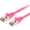 Equip Cavo patch Cat6 S/FTP 2xRJ45 50,00m rosa LSZH Polybeutel