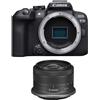 Canon EOS R10 + RF-S 18-45 mm F4.5-6.3 IS STM, 24,2 MP, 6000 x 4000 pixel, CMOS, 2,5x, 4K Ultra HD, nero