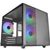 Mars Gaming MC-400, mini tower, PC, bianco, micro ATX, Mini-ITX, gaming, ventola tascabile