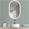 PonteSino HOKO specchio da bagno LED 50x90cmSpecchio da parete design ovale+LED cambio bianco caldo-bianco freddo-neutro. con interruttore touch/interruttore a parete commutabile. Catania
