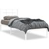 vidaXL Struttura letto con testiera in metallo bianco 80x200 cm