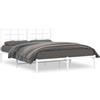 vidaXL Struttura letto con testiera in metallo bianco 150x200 cm