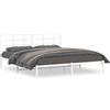 vidaXL Struttura letto con testiera in metallo bianco 180x200 cm