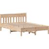 DKD HOME DECOR Letto in legno massiccio con testiera 120x190 cm in pino