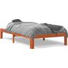 vidaXL Letto in legno massiccio senza materasso cera marrone 100x200 legno di pino