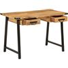 vidaXL Scrivania con cassetti 105x55x70 cm in legno massiccio di ferro mango