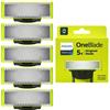 Deal47 Lame originali Philips OneBlade - 5 lame di ricambio originali, per rifinire e radere viso e corpo, QP250/50