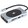 DICOTA D32059 DICOTA USB-C 10-in-1 USB-Ladestation silber, 100 Watt