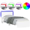 vidaXL Struttura letto con testiera e luci LED bianche 75x190 cm
