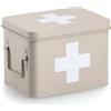 Zeller Cassetta di pronto soccorso in latta, 22,5 x 16,5 x 15,5 cm
