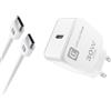 Cellularline USB C Charger Kit 30W Smartphone Tablet Bianco AC Interno