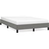 vidaXL Struttura letto senza materasso grigio scuro 120x190 cm tessuto