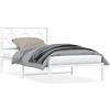 vidaXL Struttura letto con testiera in metallo bianco 100x190 cm