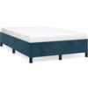 DKD HOME DECOR Struttura letto in velluto blu scuro 120x190 cm