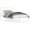 vidaXL Struttura letto con testiera in metallo bianco 100x200 cm