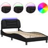 vidaXL Giroletto con LED nero 90x190 cm in ecopelle