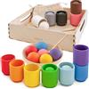 Ulanik s.r.o. Giocattoli in legno Montessori Palline in tazze 4 cm