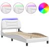 vidaXL Giroletto con LED bianco 90x190 cm in ecopelle