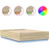 vidaXL Giroletto con LED rovere Sonoma 150x200 cm materiale a base di legno