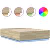 vidaXL Giroletto con LED rovere Sonoma 120x190 cm materiale a base di legno